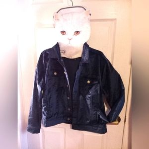 Lucky Brand Velvet Navy Jacket Women's